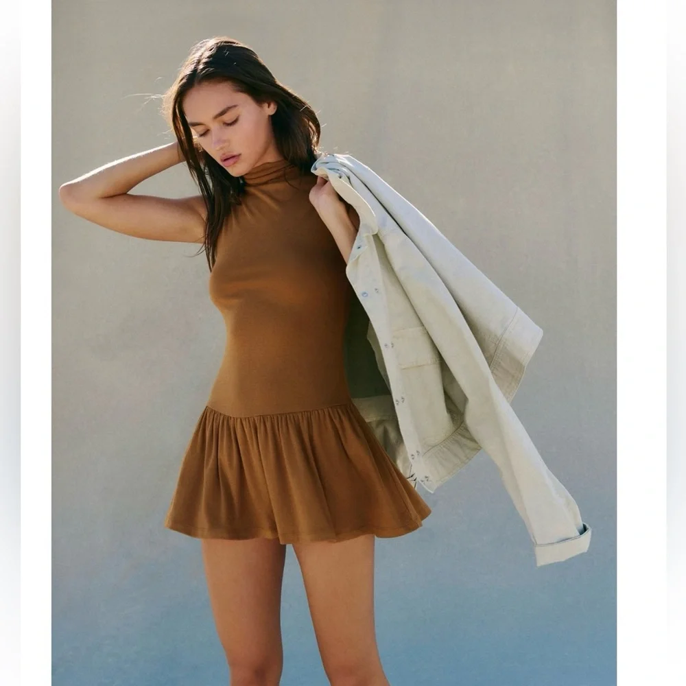 NWT Free People Good Feels Drop-Waist Mini Dress - Picture 3 of 5